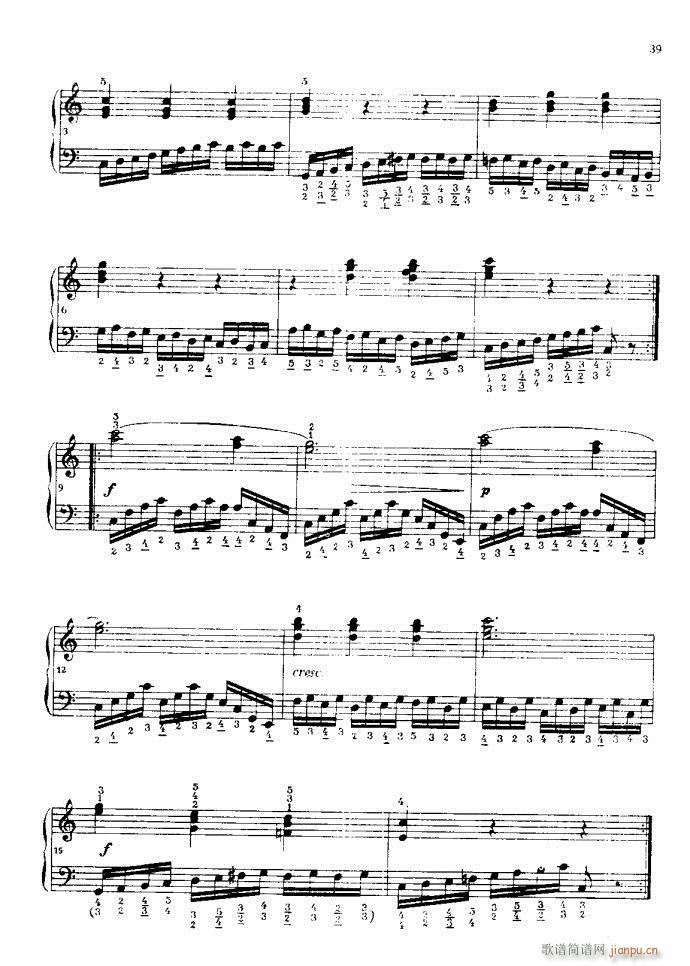 车尔尼手风琴练习曲集39