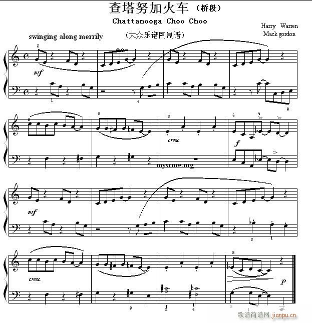 考级初级曲目 查塔努加火车(Chattanooga Choo Ch00)1