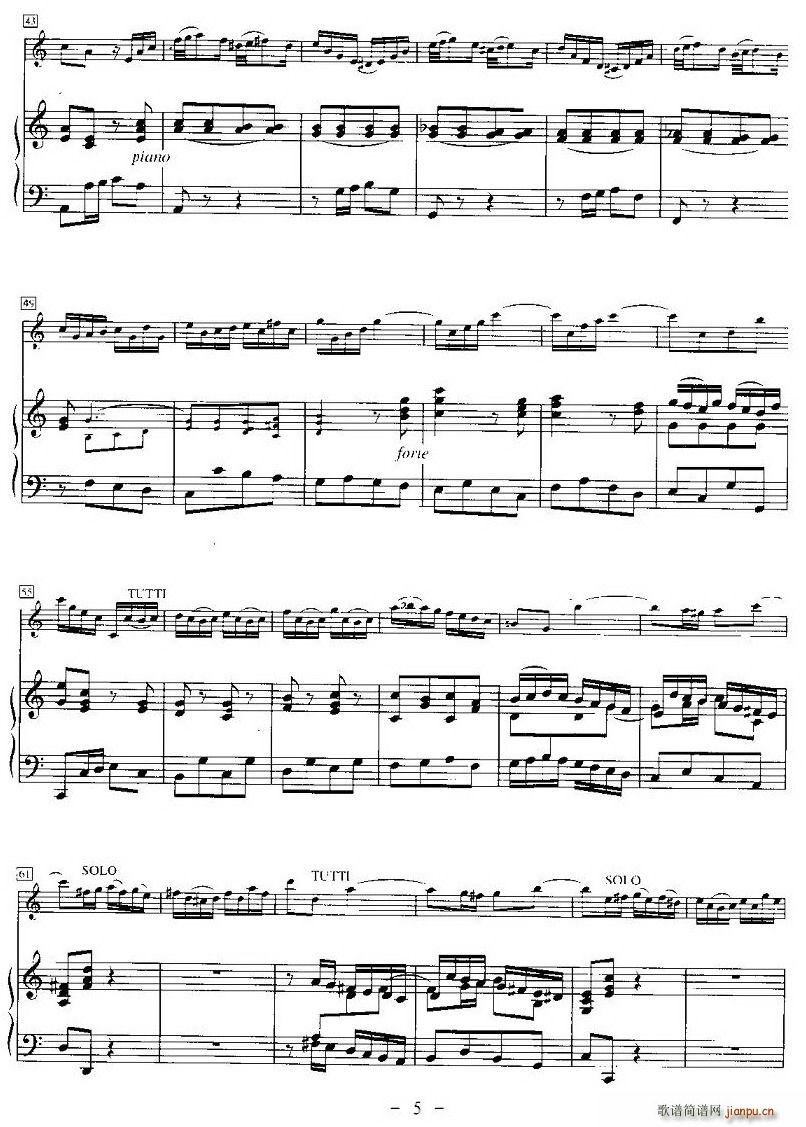 巴赫a小调小提琴协奏曲5