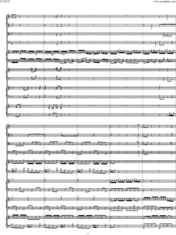 四羽管键琴协奏曲 BWV1065-钢琴谱(钢琴曲)-巴哈-Bach, Johann Sebastian7