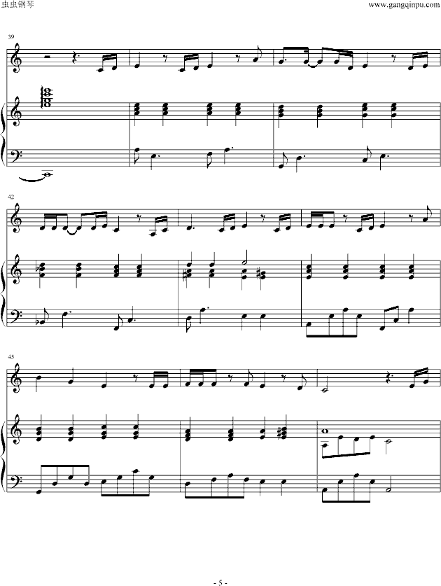 《云之彼端》―きみのこえ-钢琴谱(钢琴曲)-动漫影视5
