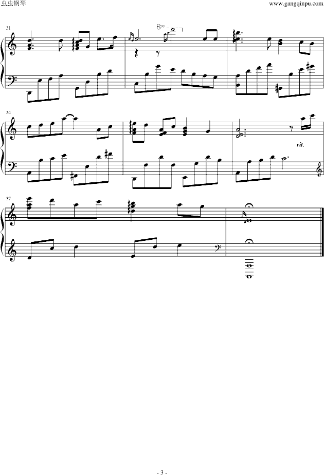 烟花易冷(伽蓝雨)-钢琴谱(钢琴曲)-周杰伦3