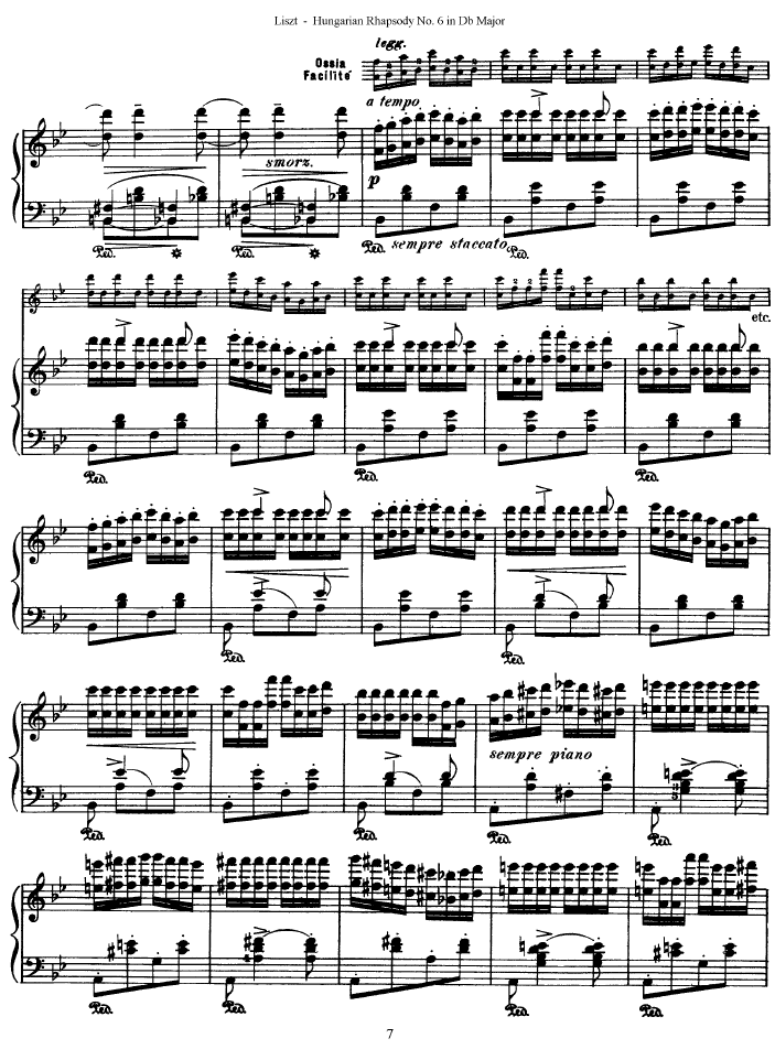 匈牙利狂想曲第六号-钢琴谱(钢琴曲)-李斯特7