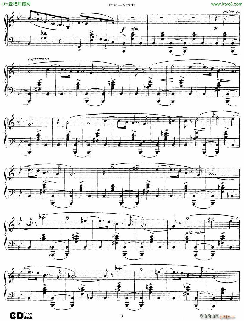 Faure Mazurka Op 323