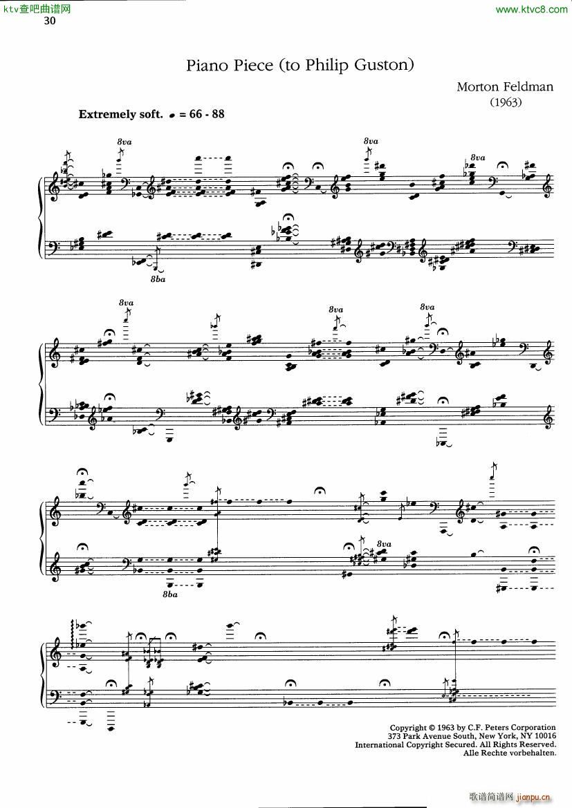 Feldman Piano Piece to Philip Guston1