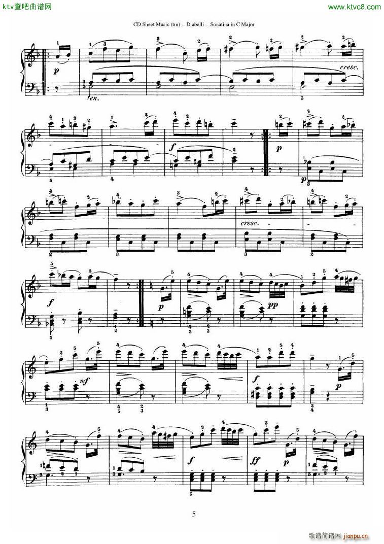 Diabelli Sonatinas Op 151 No 1 4 23P10