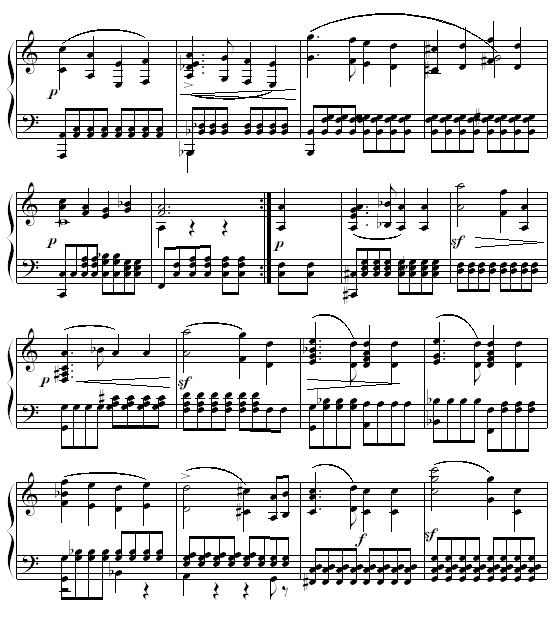 婚礼进行曲-钢琴谱(钢琴曲)-门德尔松5