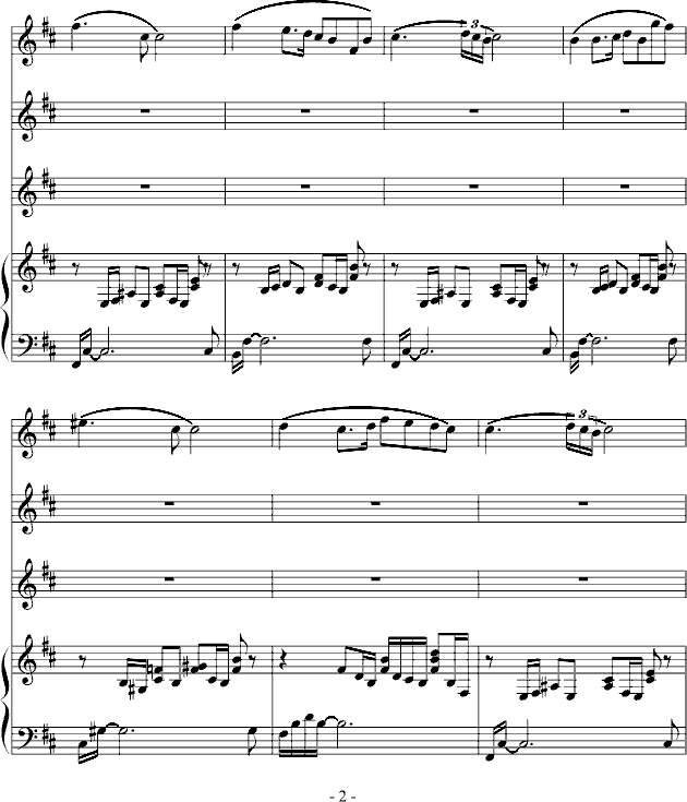 闲驴（二胡+钢琴+合成音色）-钢琴谱(钢琴曲)-DB2