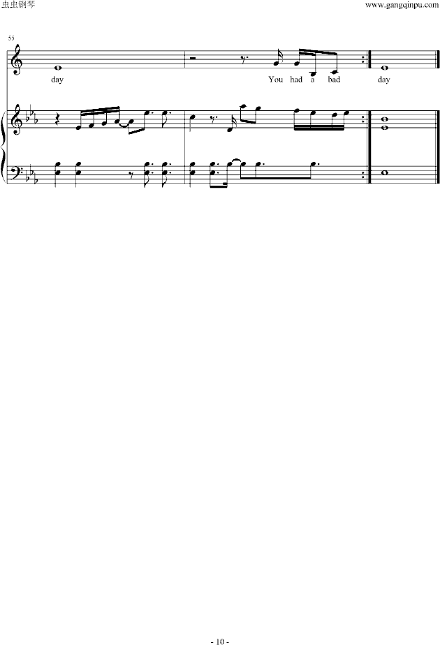 Bad Day-钢琴谱(钢琴曲)-Daniel Powter10