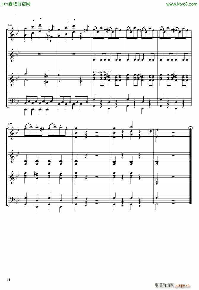 莫扎特g小调第40交响曲第一乐章 电子琴_莫扎特14