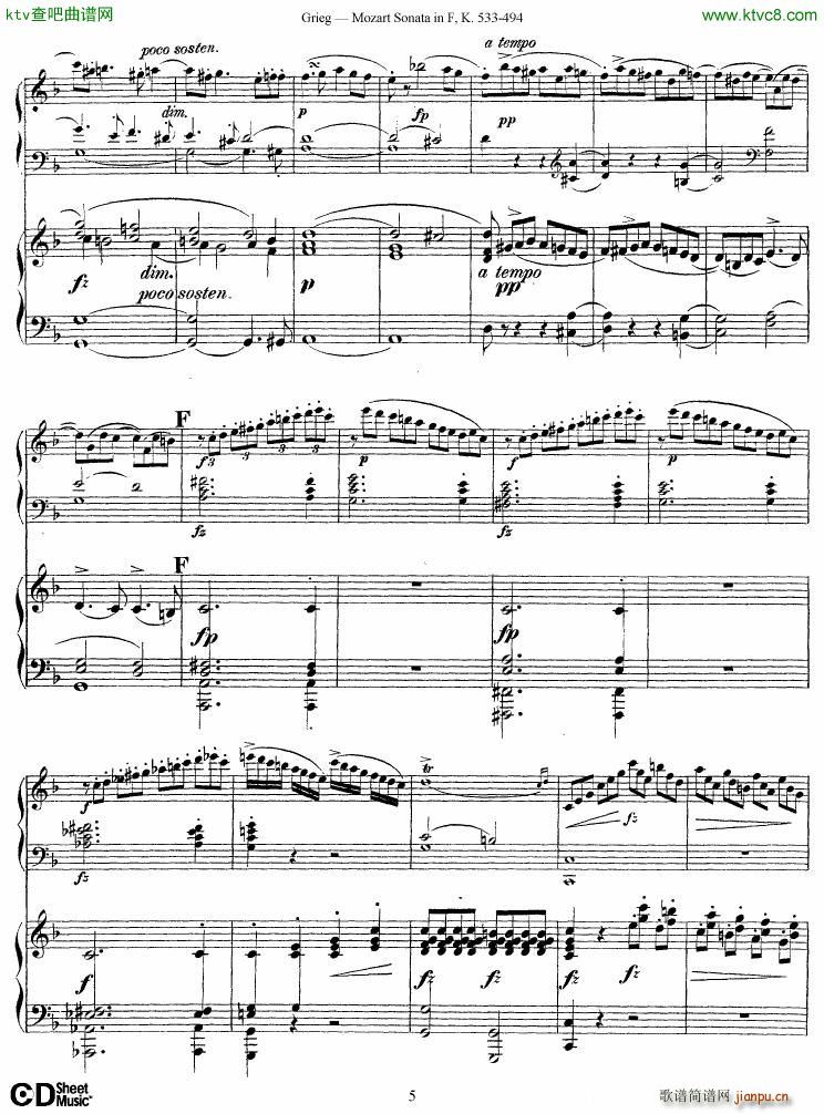 Grieg Sonata K 533 Mozart 2nd Piano Grieg5