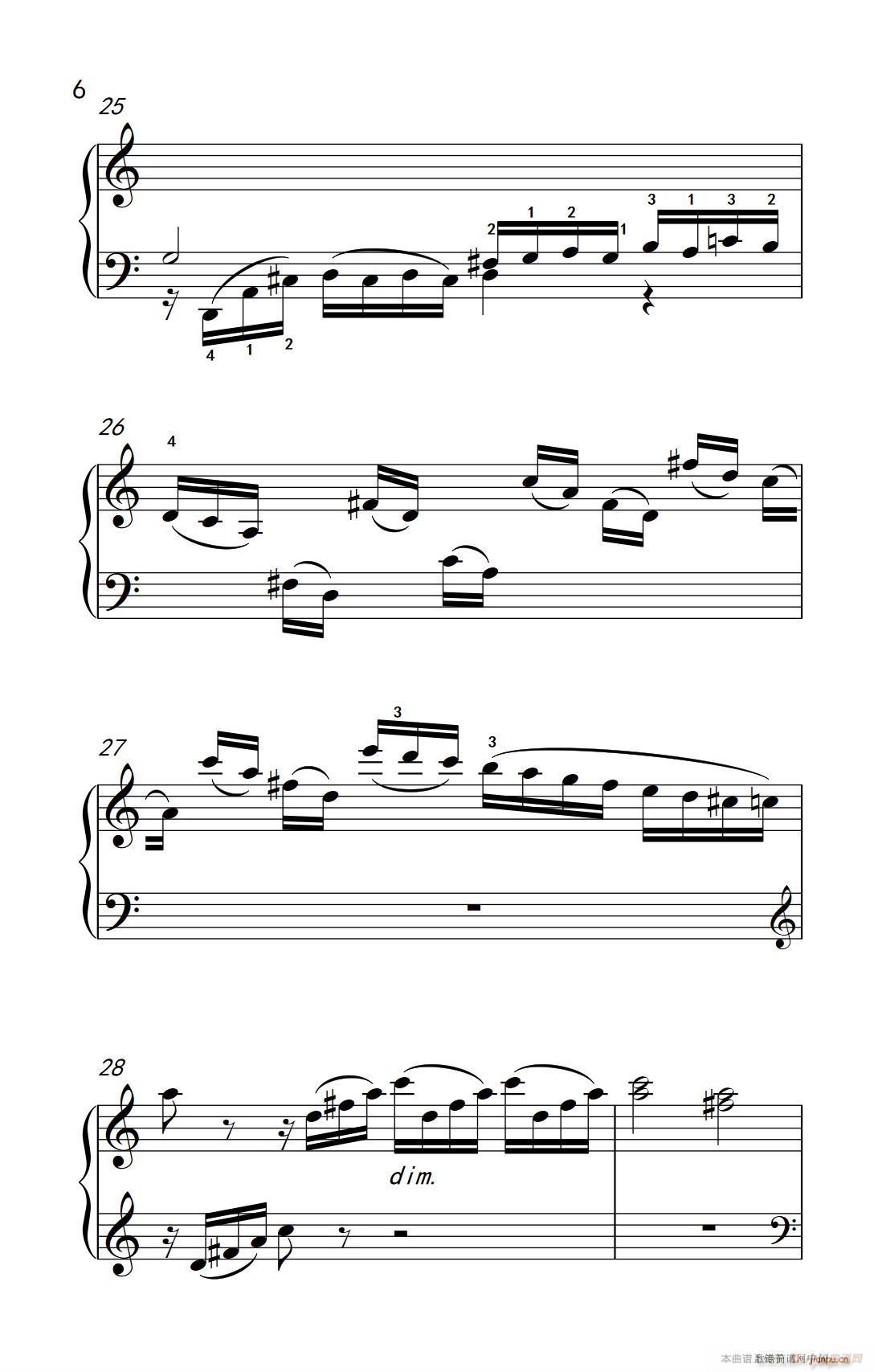 第九级1 C大调奏鸣曲 第一乐章 Hob XVI 50（中央音乐学院 钢琴（业余）考级教程 7-9级）6
