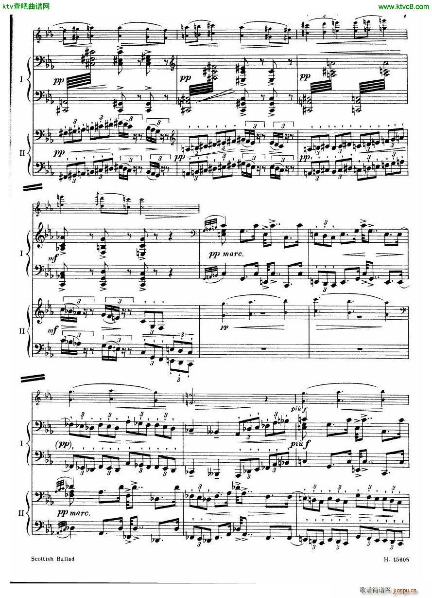 Britten Scottish Ballad op 26 arr for 2 pianos8