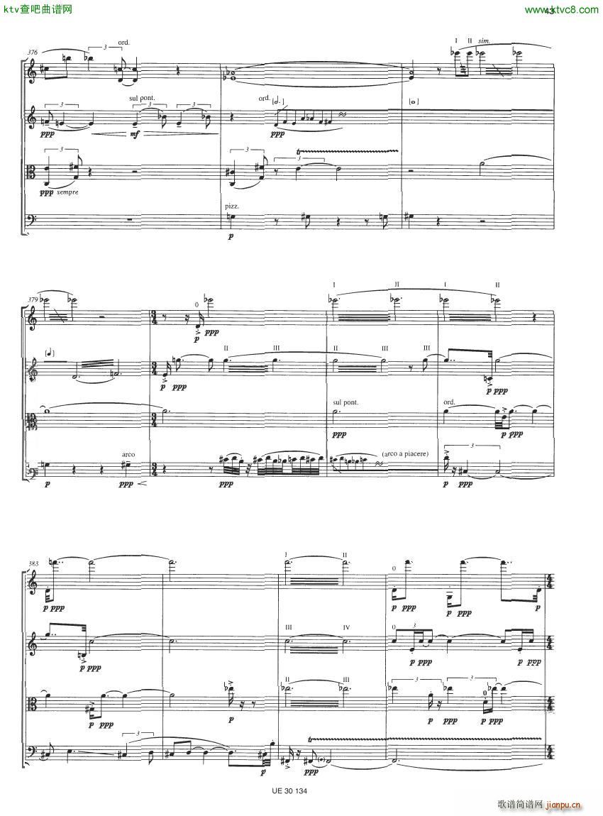 Berio Notturno String Quartet 1993 二2