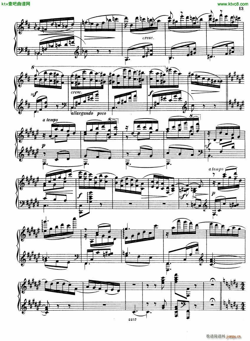 Glazunov Theme et Variations Op 7213