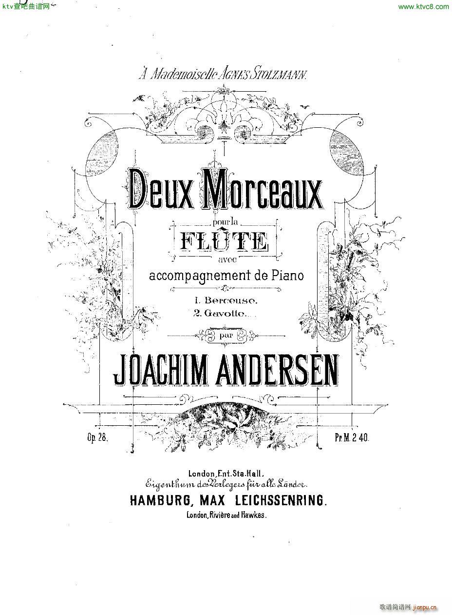 Andersen op 28 Deux morceaux fl pno1