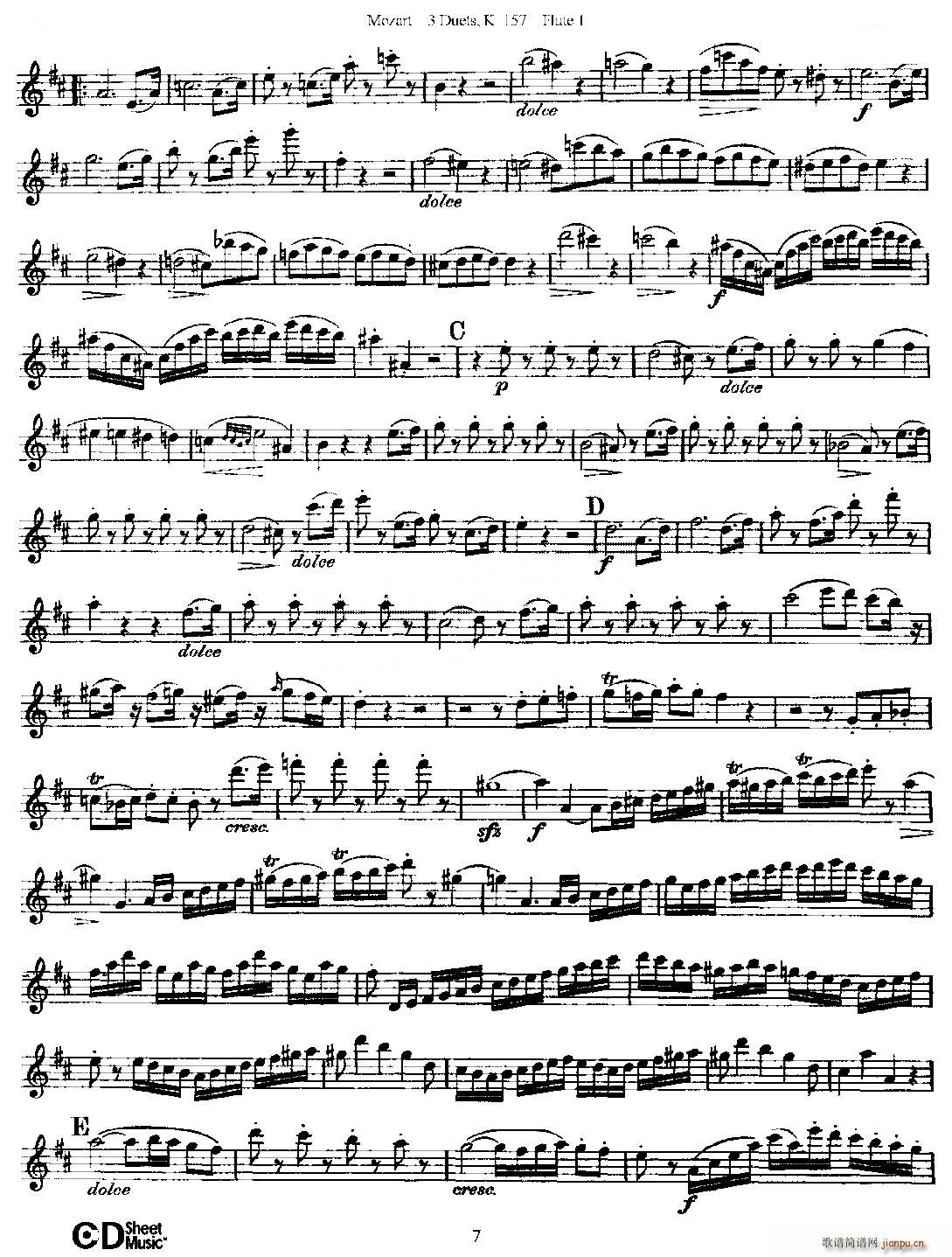 3 Duets K 157 之第一长笛（二重奏三首 K157号） 铜管7