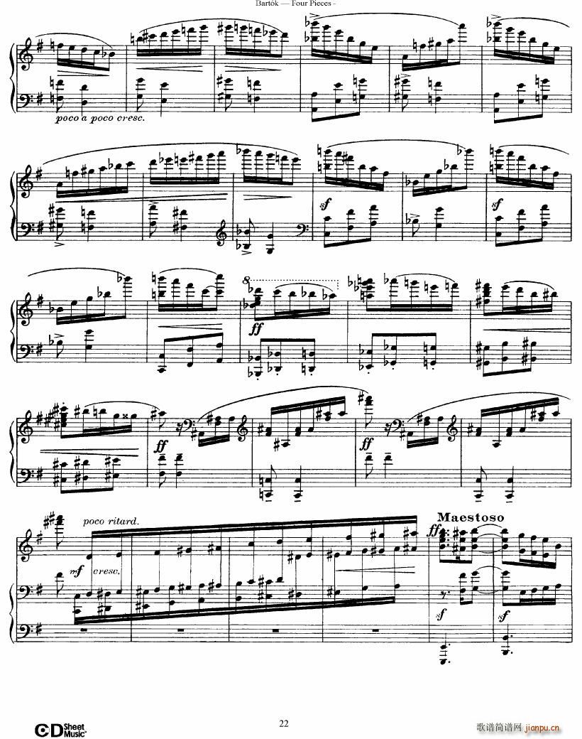 Bartok DD 71 Four Piano Pieces22