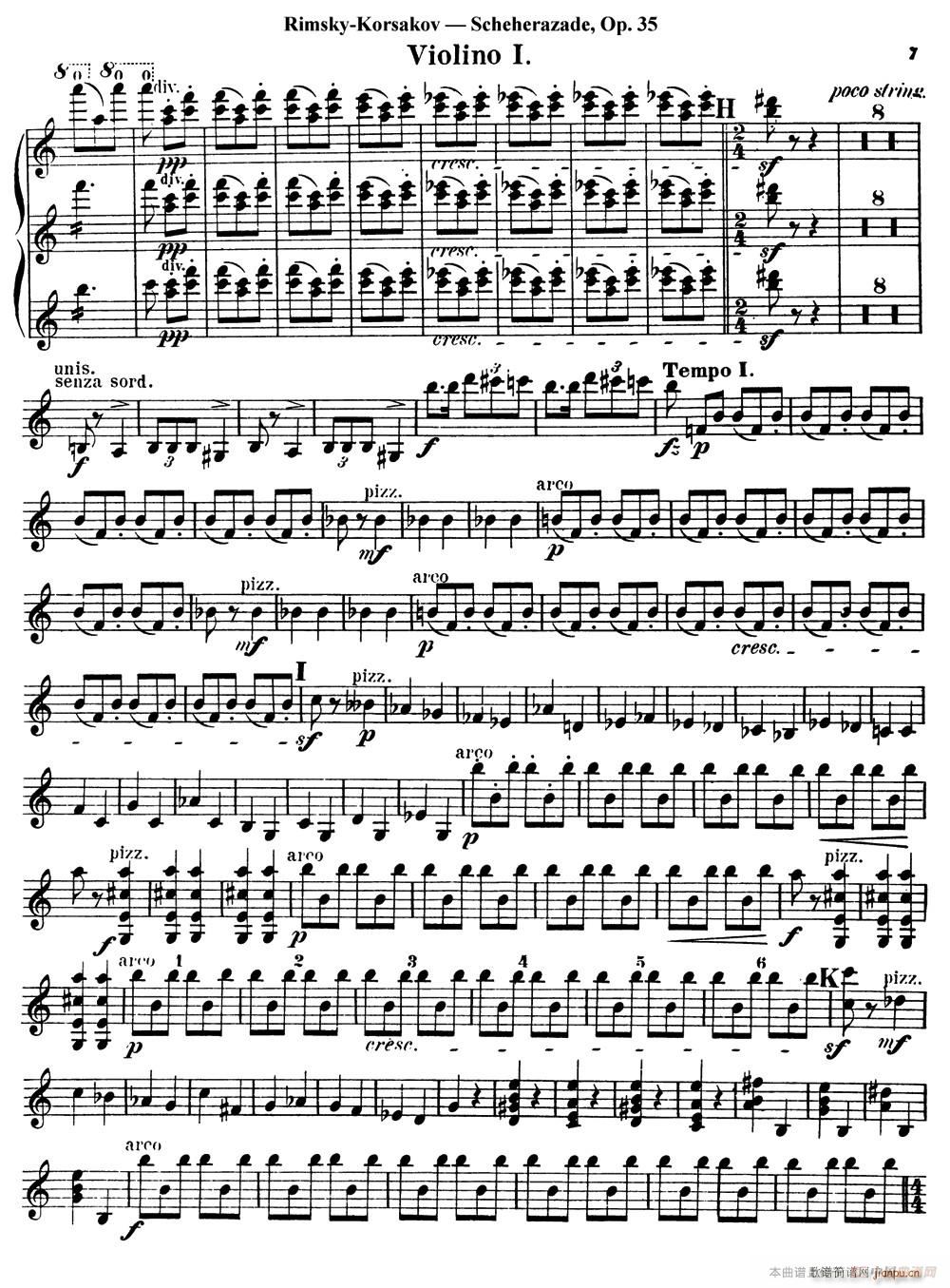 Scheherazade（Ⅱ）Op 35（第一小提琴）4