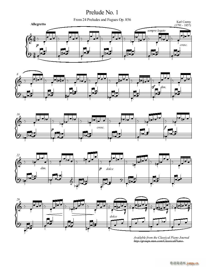 Czerny Prelude op 8561