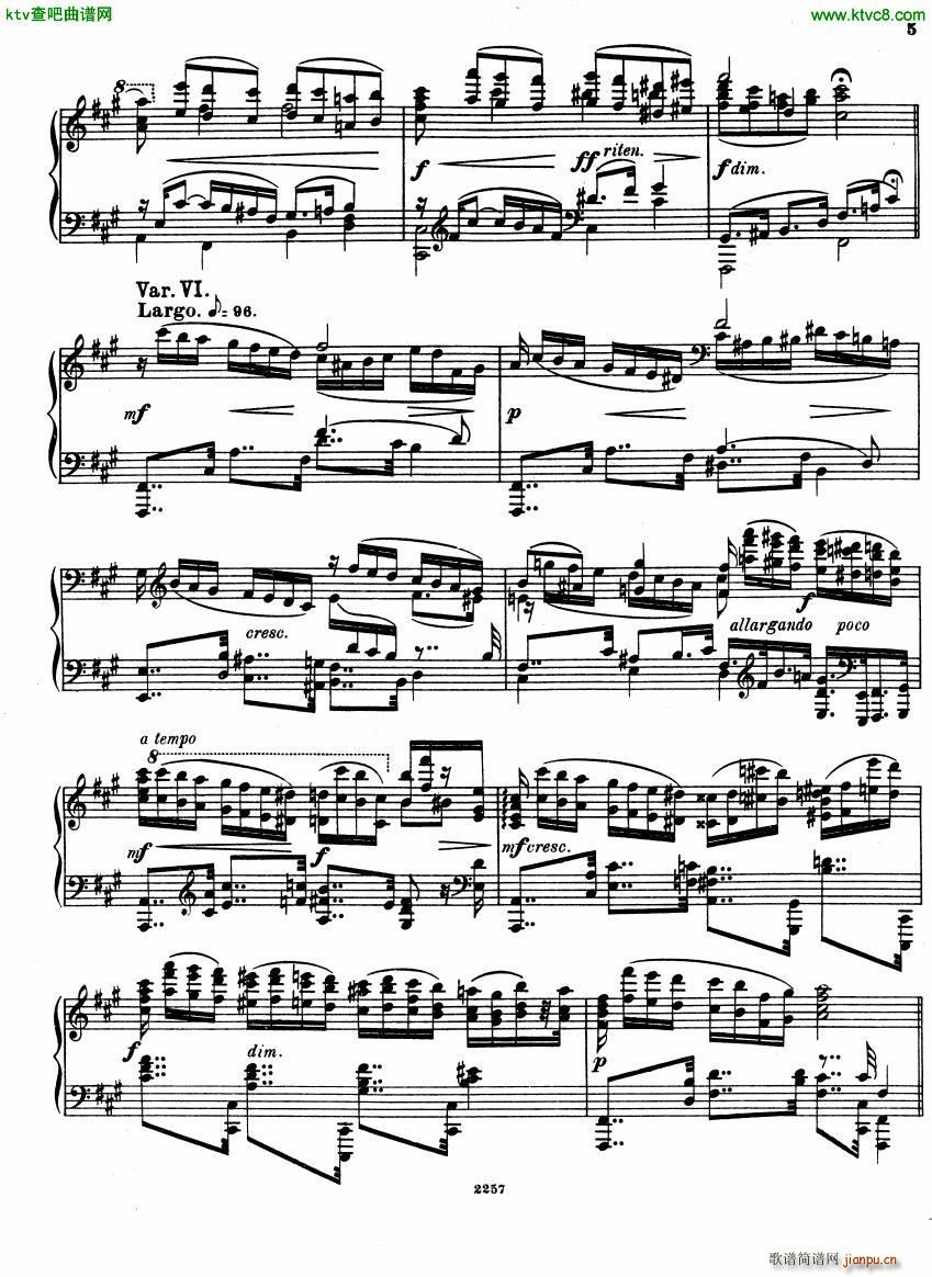 Glazunov Theme et Variations Op 725