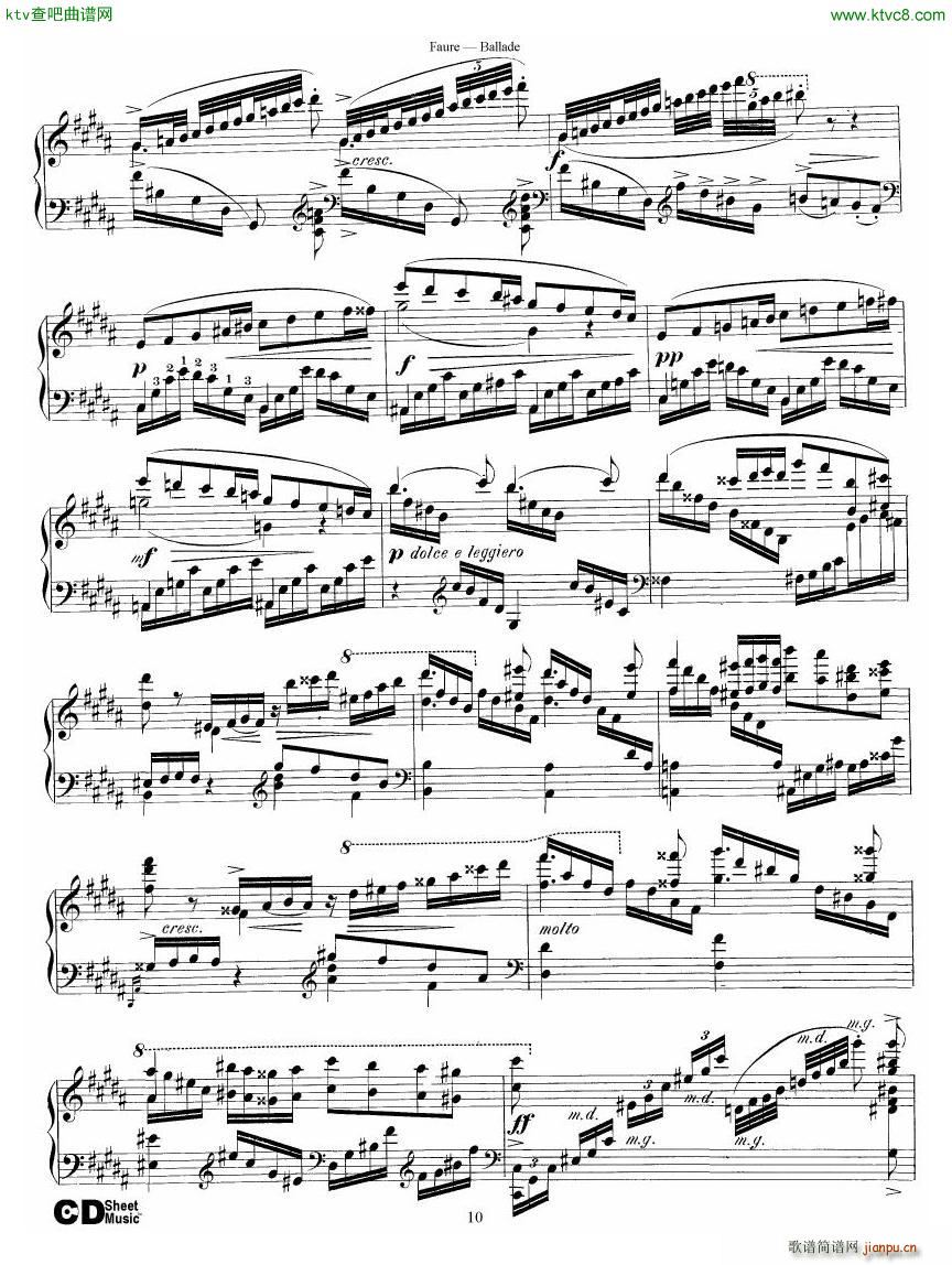 Faure Ballade Op 1910