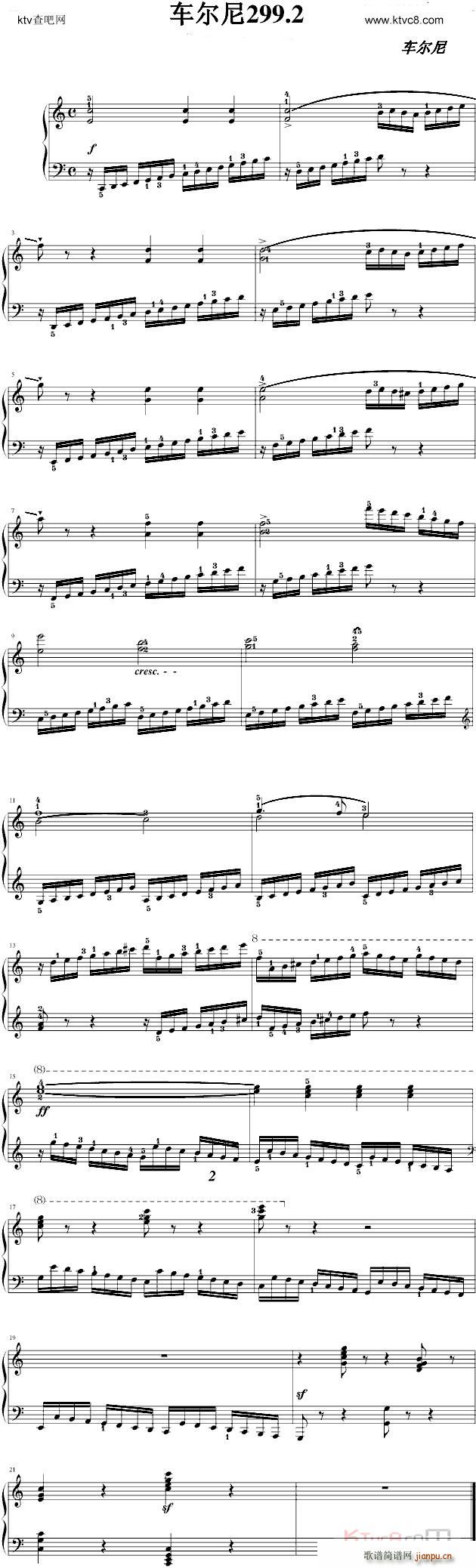 练习曲299 2_车尔尼1