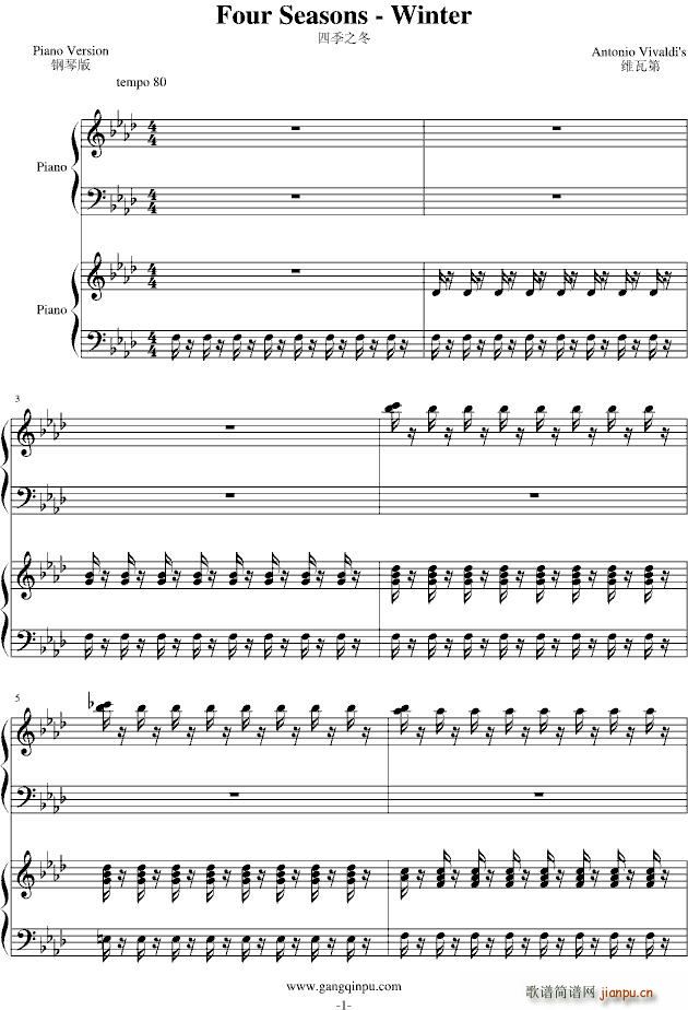 Four Seasons - Winter（四季之冬 [双钢琴]）1