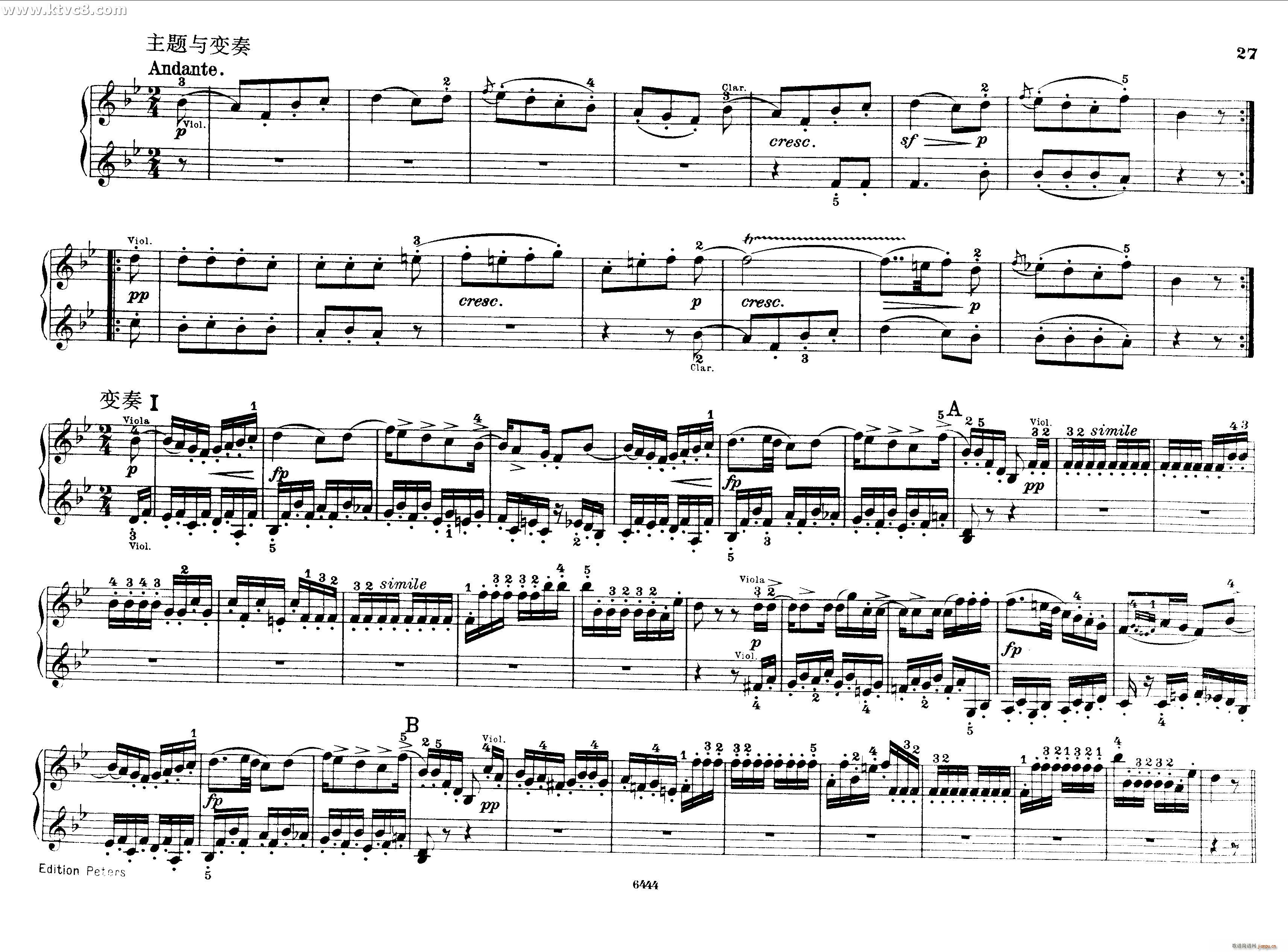 贝多芬大七重奏Op 20 钢琴四手联弹26