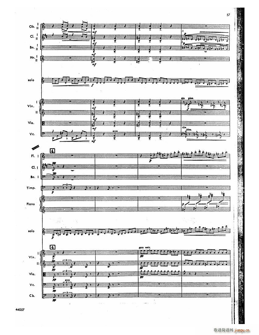 Barber op 14 Violin Concerto Score 二16