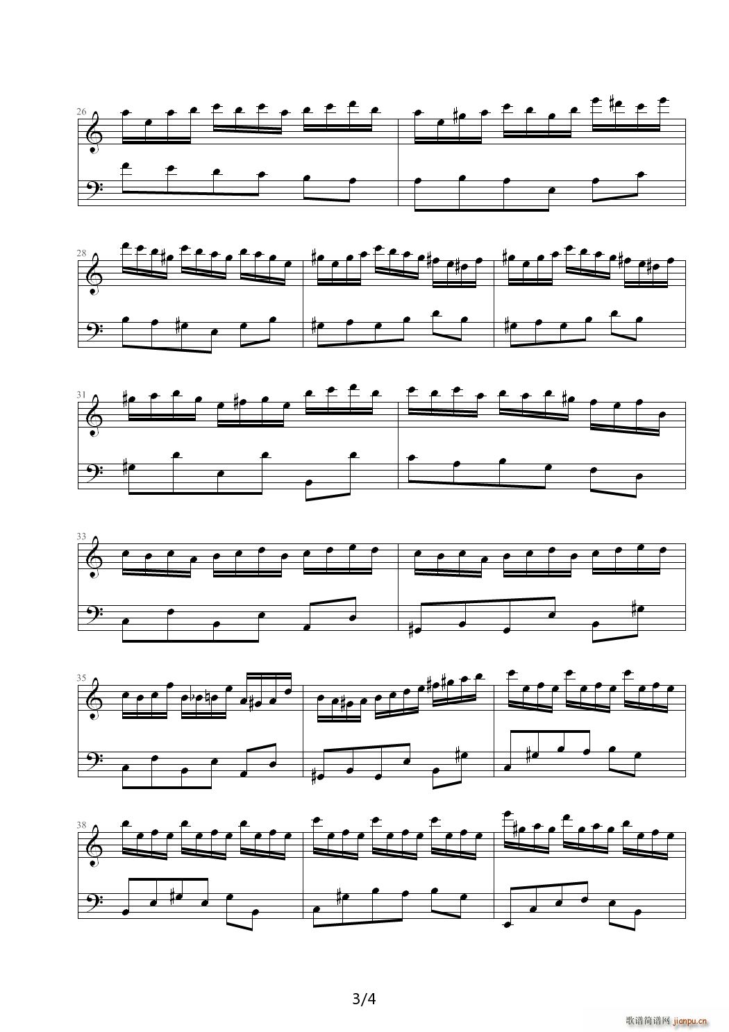 一分钟前奏曲 C调3