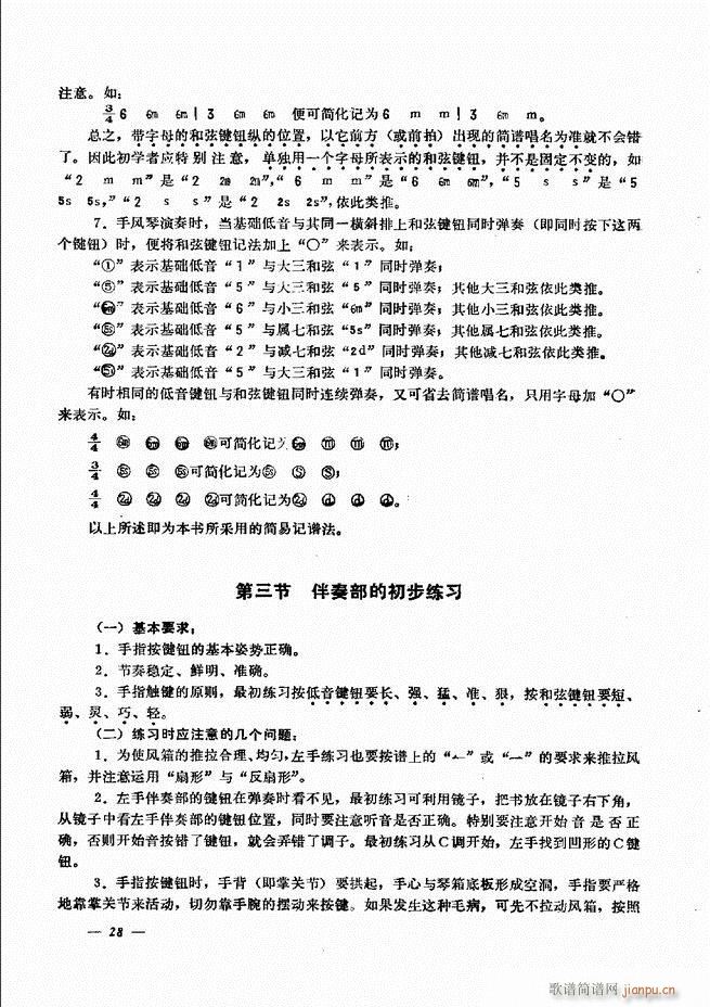 手风琴简易记谱法演奏教程 目录1-6033