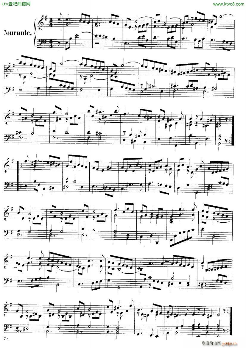 Handel Suite in E minor G163 1676