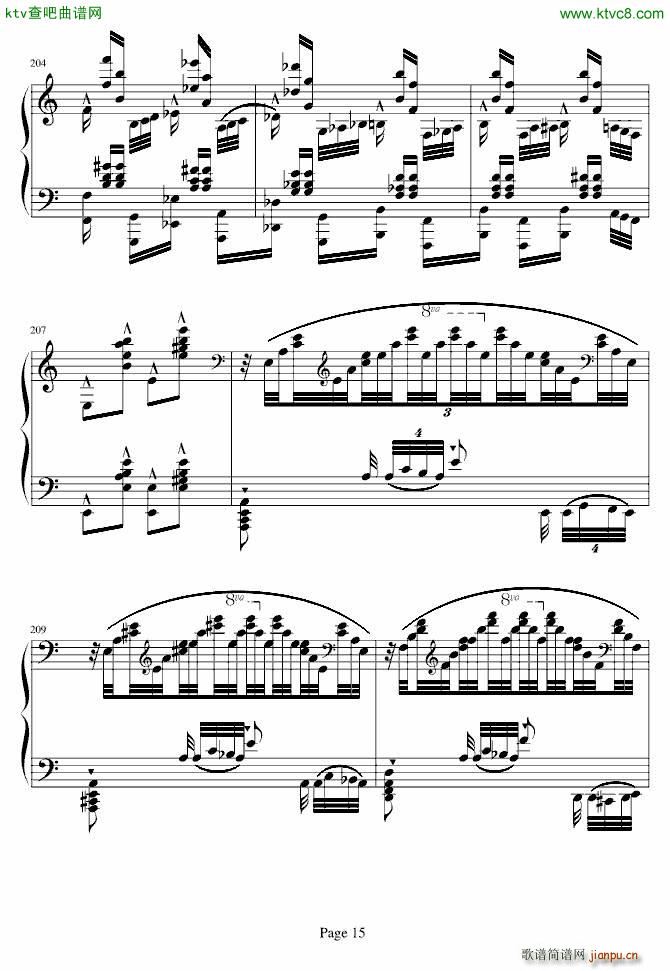 帕格尼尼大练习曲NO 6_李斯特15