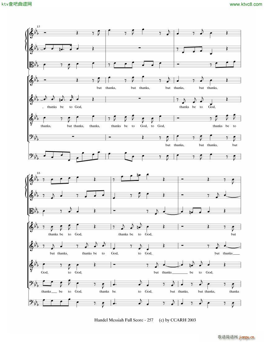 G F Handel Messiah Open Score 七16