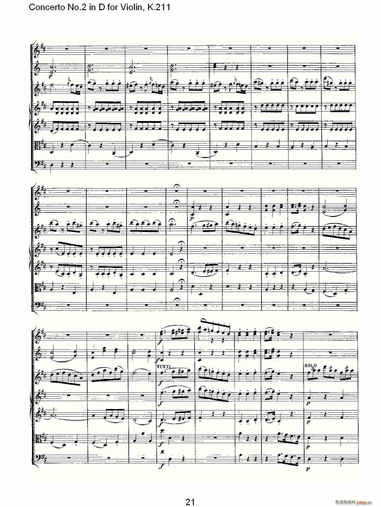 Concerto No.2 in D for Violin, K.211(D调小提琴第二协奏曲, )_沃尔夫冈・阿马多伊斯・莫扎特21