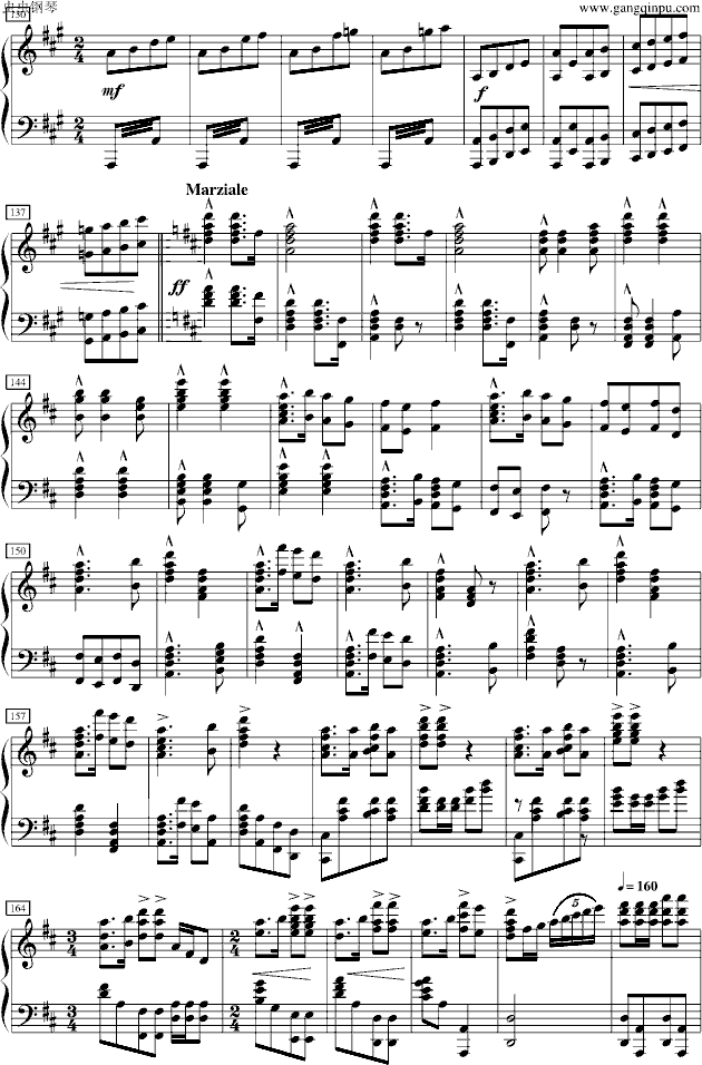 《保卫黄河》钢琴独奏完整版-钢琴谱(钢琴曲)-殷承宗5