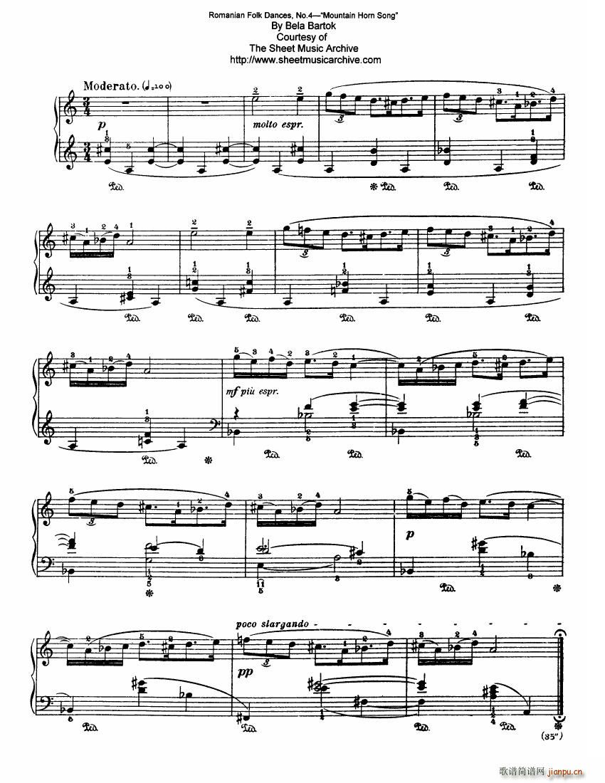 Bartok SZ 56 Six Romanian Folkdances2