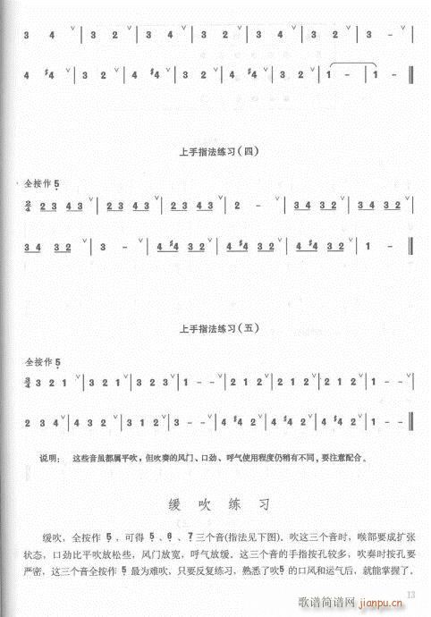 笛子入门教材  增订本目录1-2016