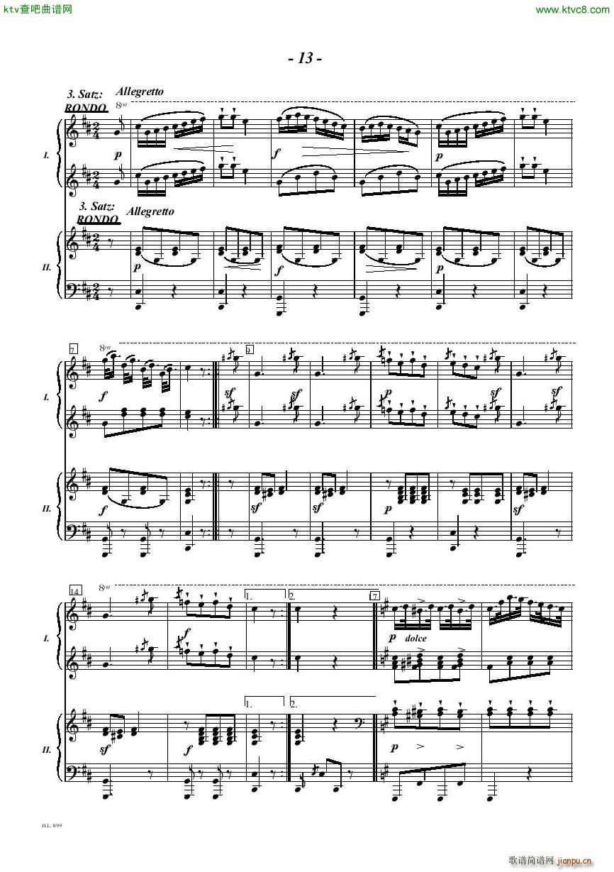 Diabelli Sonata Op33 For Two Pianos13