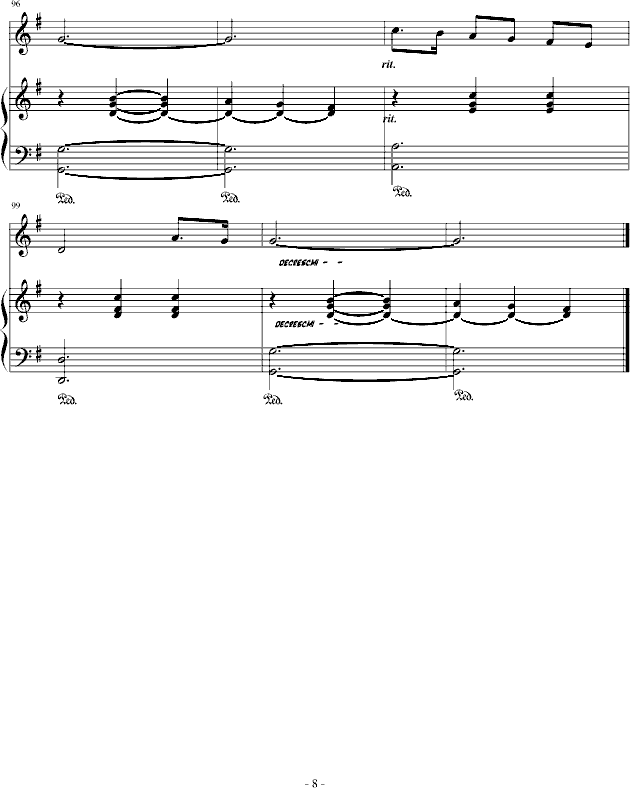 断臂山主题（弹唱）-钢琴谱(钢琴曲)-影视8