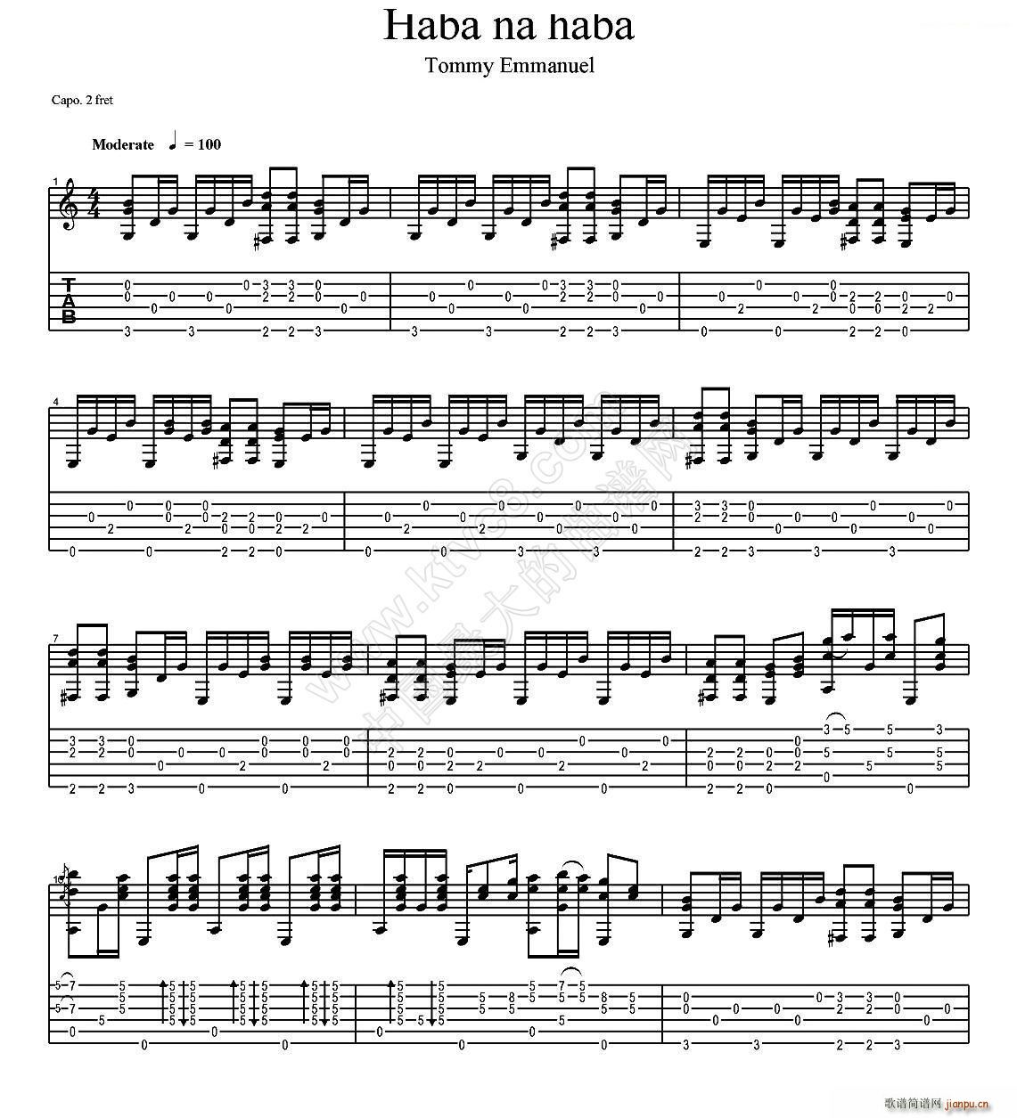 tommy emmanuel haba na haba（指弹吉他）1