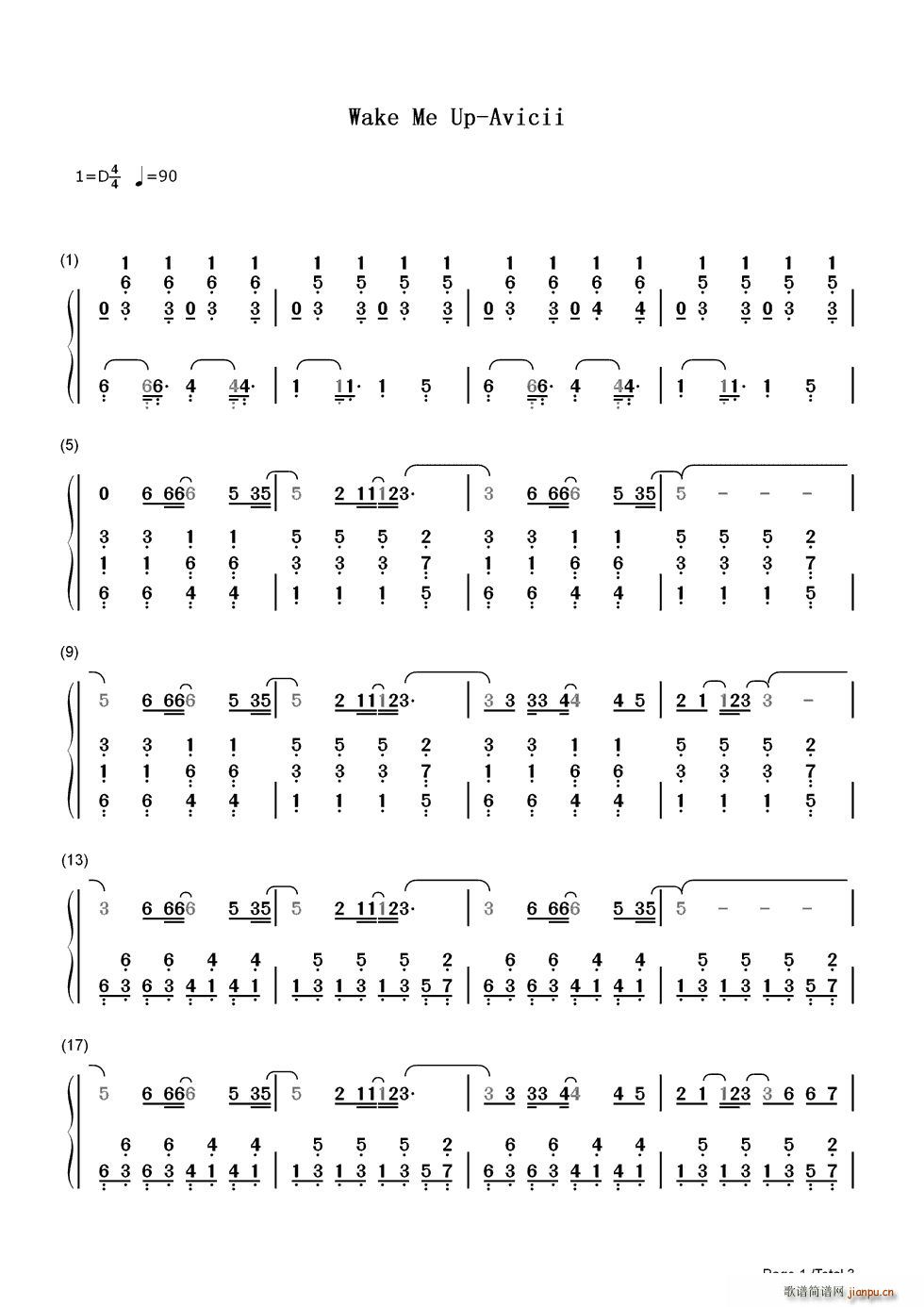 Wake Me Up(双手)_Avicii1