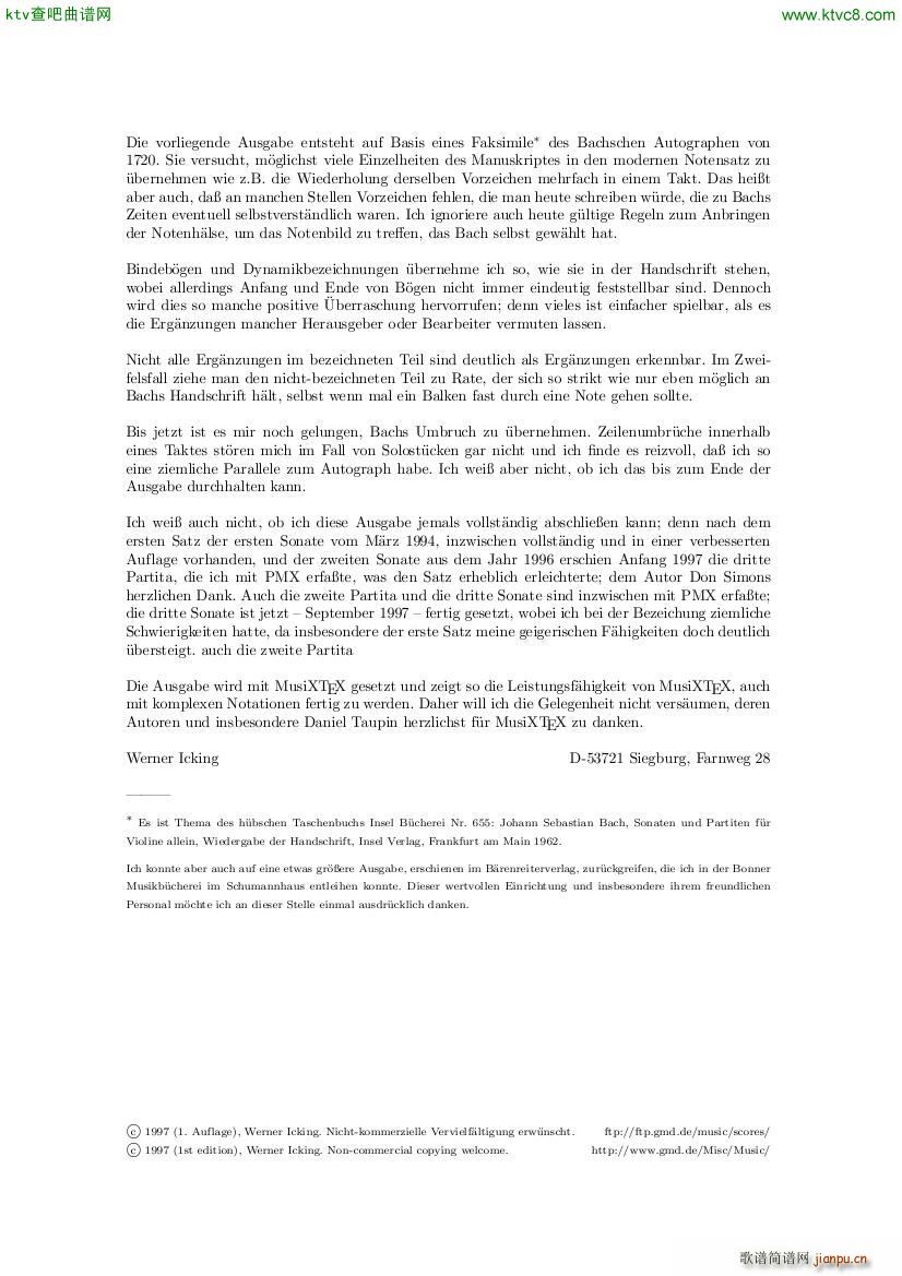 Bach JS BWV 1005 Sonata for Solo Violin in C21