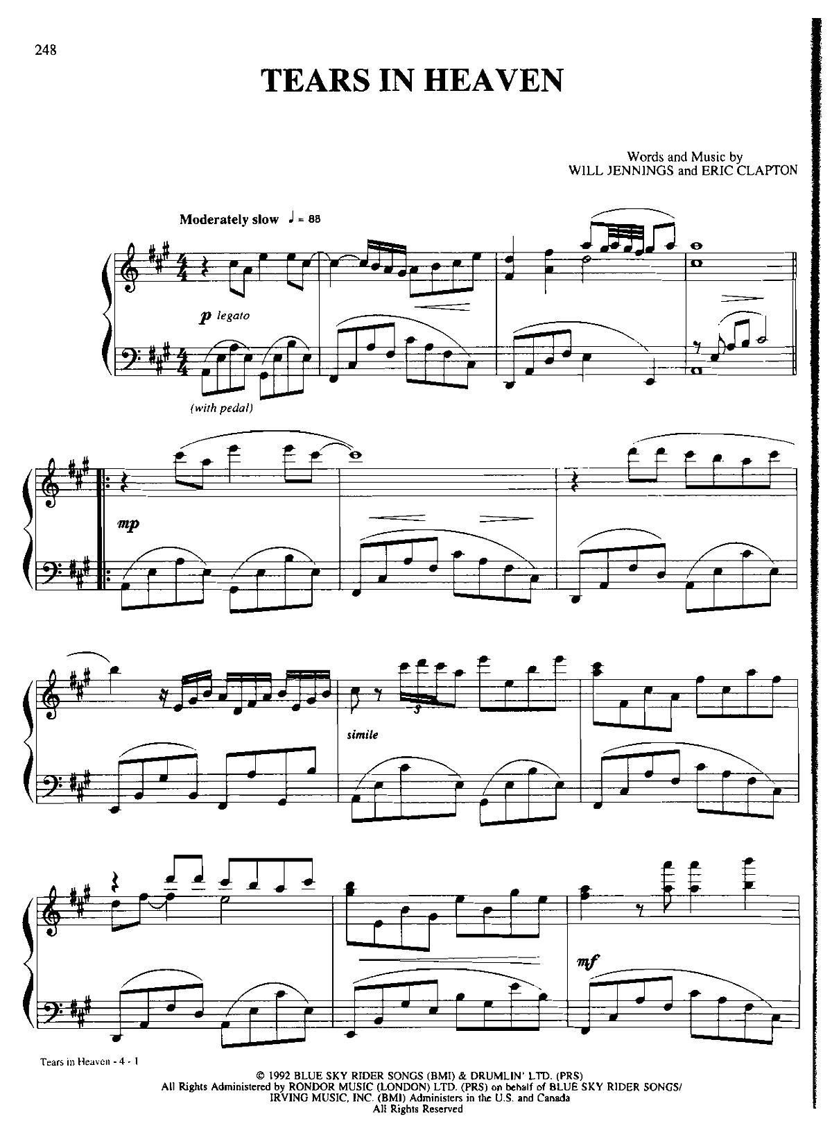 TEARS IN HEAVEN(Dan Coates 流行情调 集)1