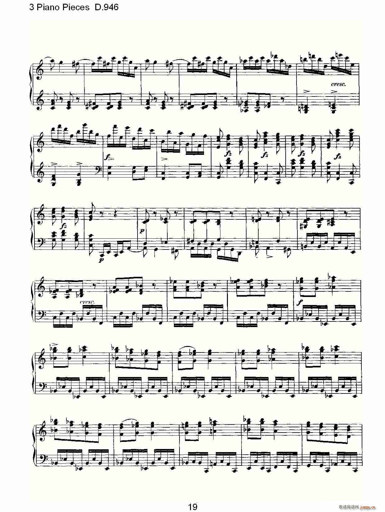 3 Piano Pieces D.946（钢琴三联奏D.946）19