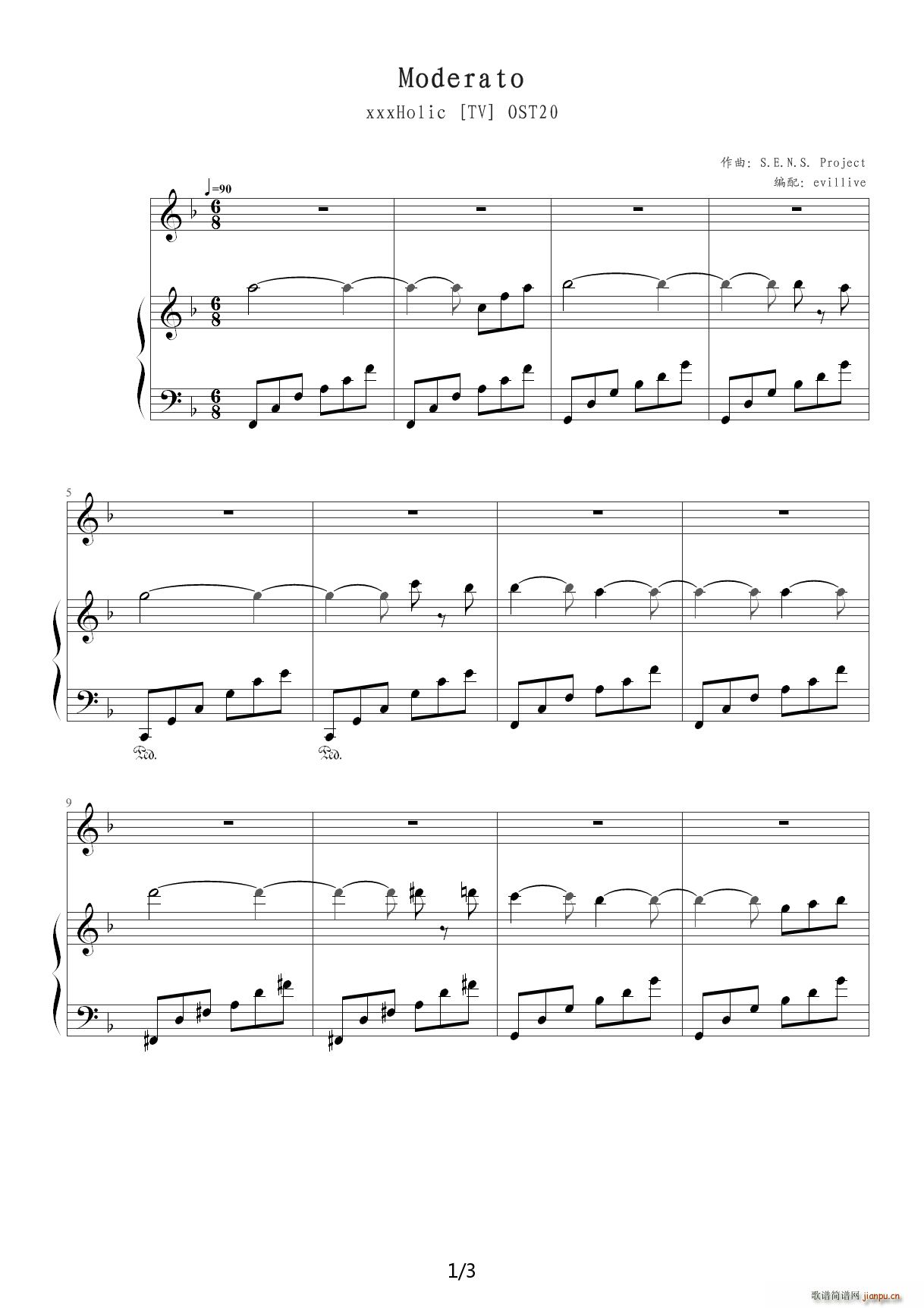 Moderato F调1