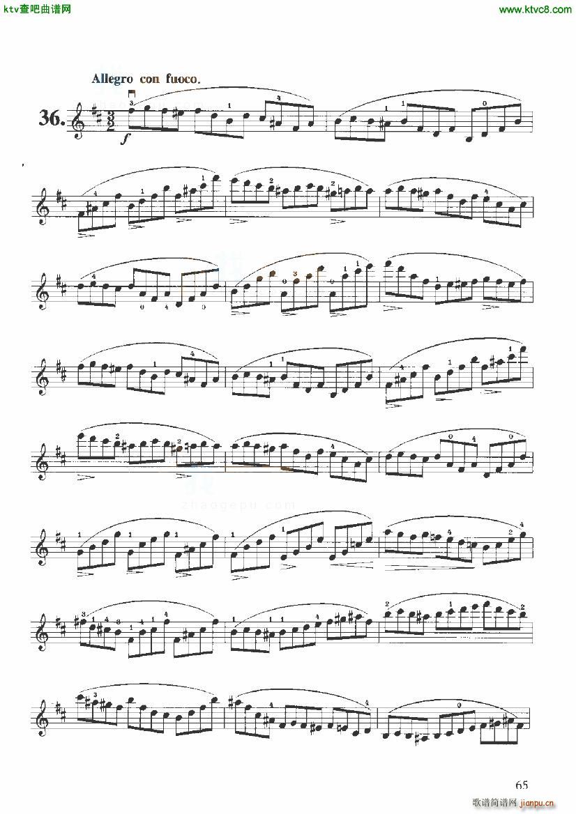 开塞小提琴练习曲36首 弦乐类 小提琴 61 674