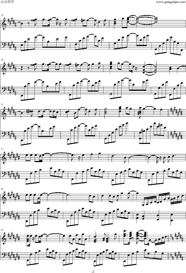 鸟之诗 简易钢琴完整版-钢琴谱(钢琴曲)-折�跎熘�2