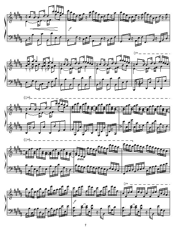 Etude in B Major7